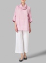 Cowl Neck Linen Pullover