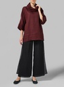 Cowl Neck Linen Pullover
