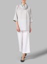 Cowl Neck Linen Pullover