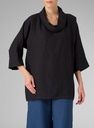 Cowl Neck Linen Pullover