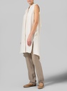 Vest Detailed Linen Shirt Dress