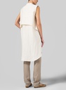Vest Detailed Linen Shirt Dress