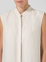 Vest Detailed Linen Shirt Dress