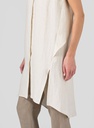 Vest Detailed Linen Shirt Dress
