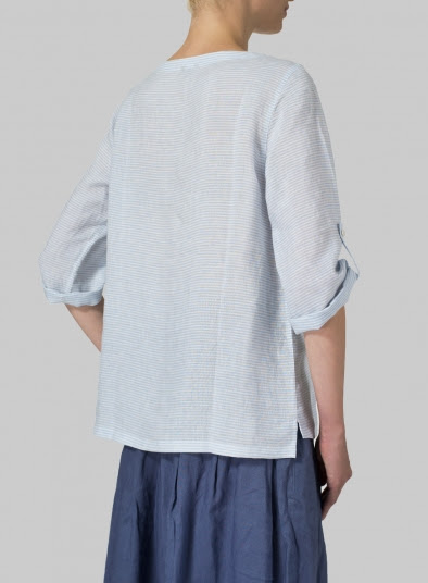 Linen Epauletted Blouse