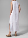Neck Detailed Linen Dress