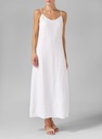 Spaghetti Strap Long Linen Dress