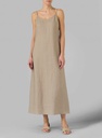 Spaghetti Strap Long Linen Dress