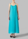Spaghetti Strap Long Linen Dress