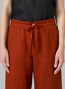 Linen Elastic Waist Capri Pants