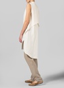 Linen Shirt Dress Vest Detailed