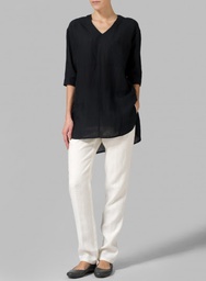 [58] Basic Linen Tunic Top for Women