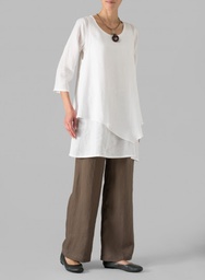 Linen 2 Layer Tunic Set Top