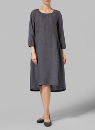 [E115] Linen Dress for Pregnant and Postnatal Women